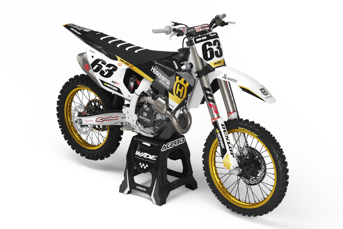 GOLD HUSQVARNA FULL GRAPHICS KIT WIDEOPENGRAPHIX