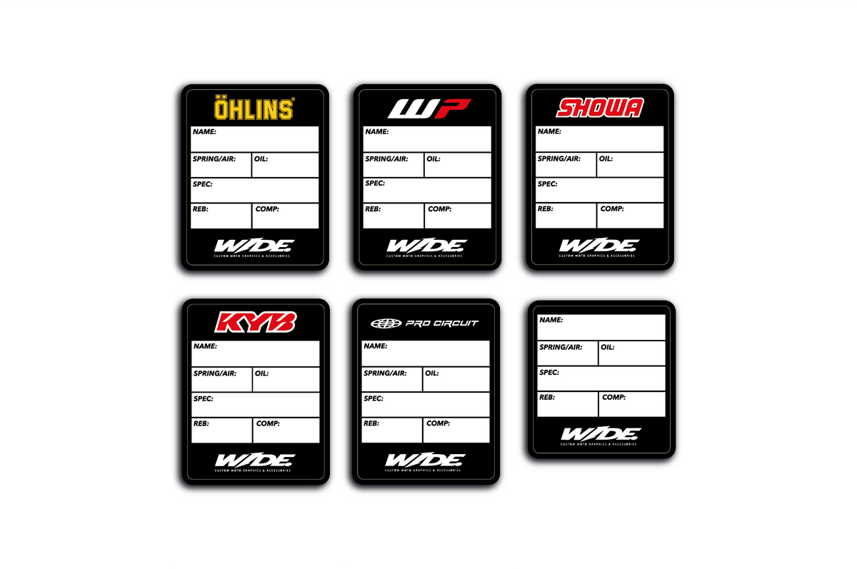 KING OFFROAD SHOCKS Replacement Decals Stickers - Chrome Black - Set Of Emblems