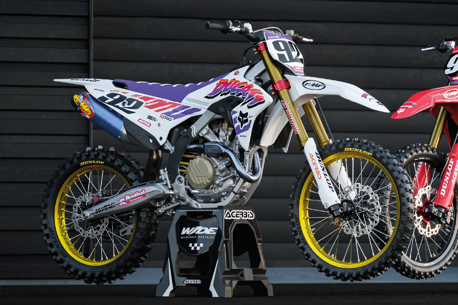 RETRO 90 WHITE - DUCATI FULL GRAPHICS KIT – WIDEOPENGRAPHIX