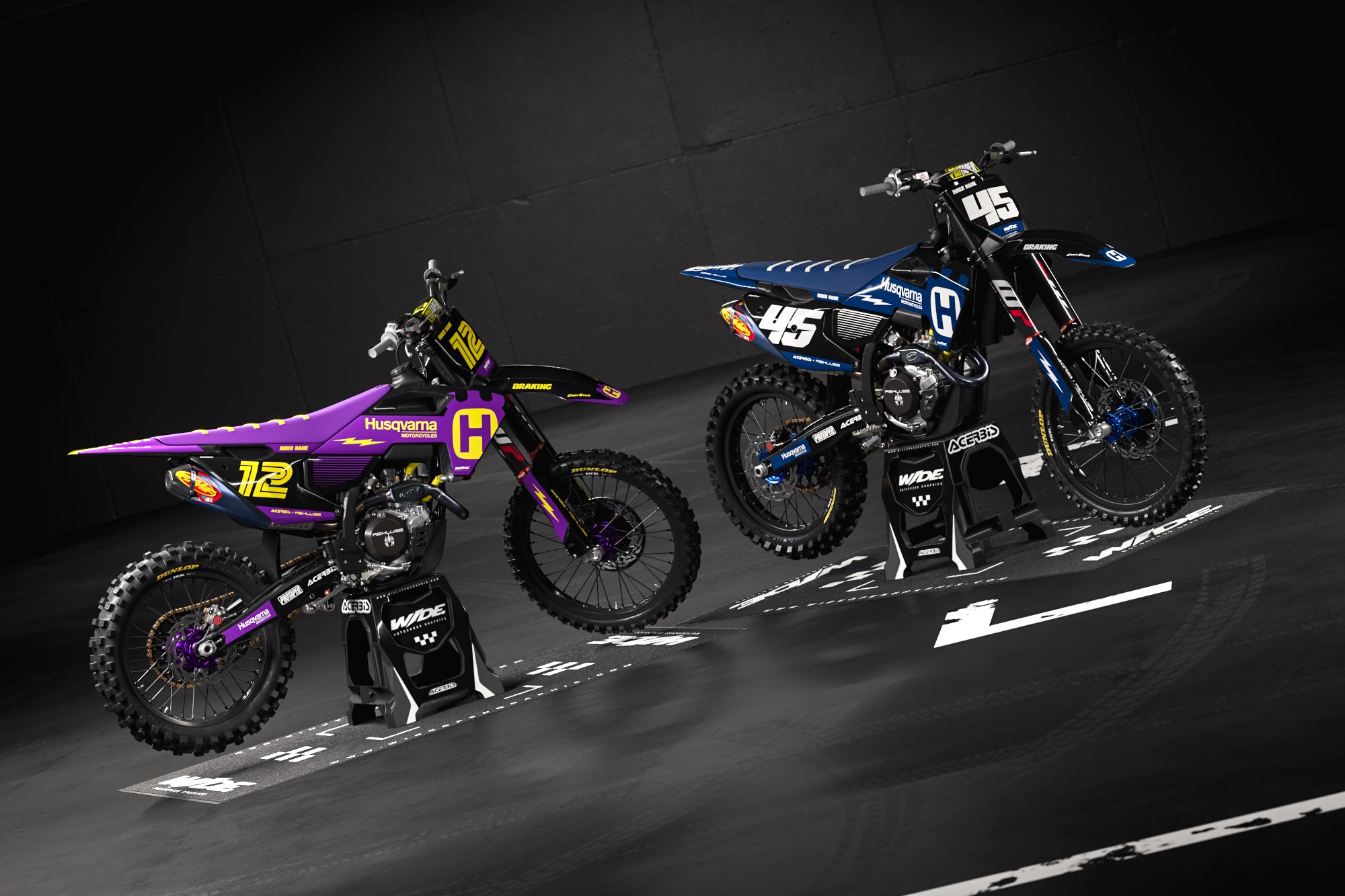 DREAM PURPLE HUSQVARNA FULL GRAPHICS KIT – WIDEOPENGRAPHIX