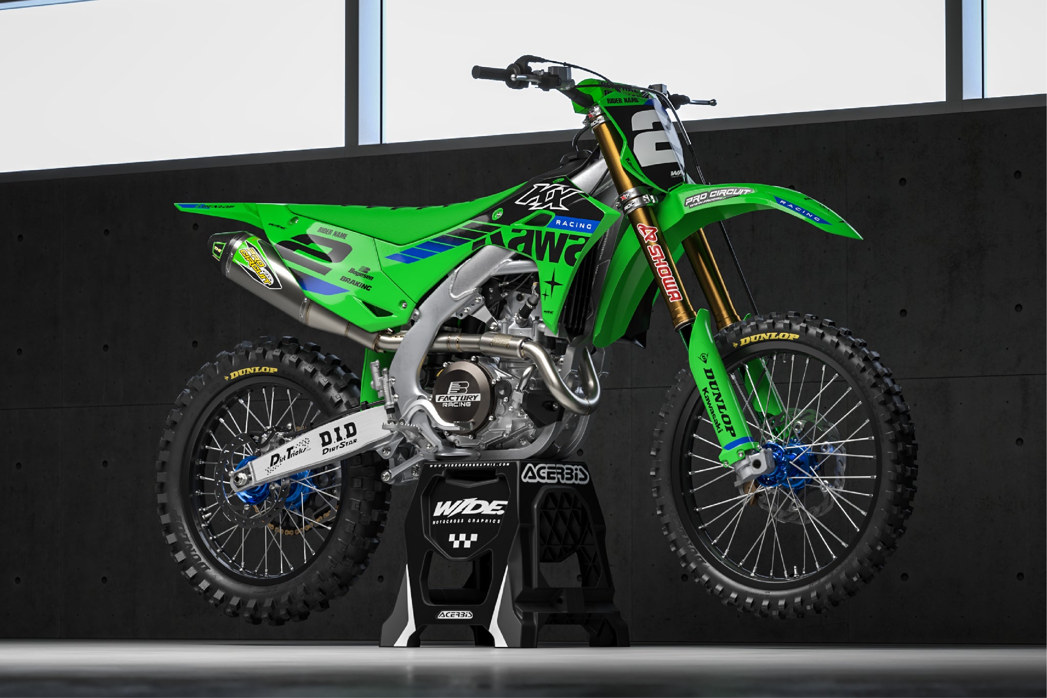 HOSHI GREEN - KAWASAKI FULL GRAPHICS KIT – WIDEOPENGRAPHIX