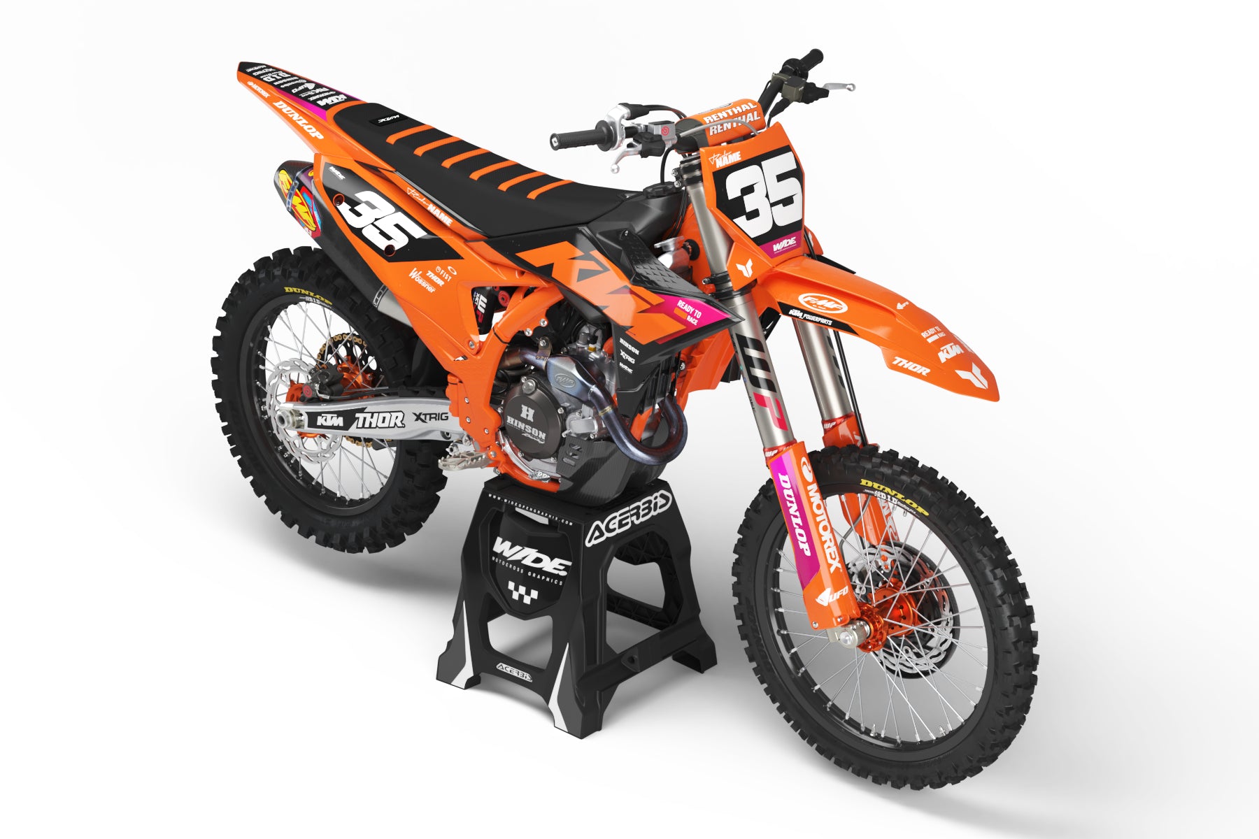 KTM HOLESHOT BLUE - KTM FULL GRAPHICS KIT – WIDEOPENGRAPHIX