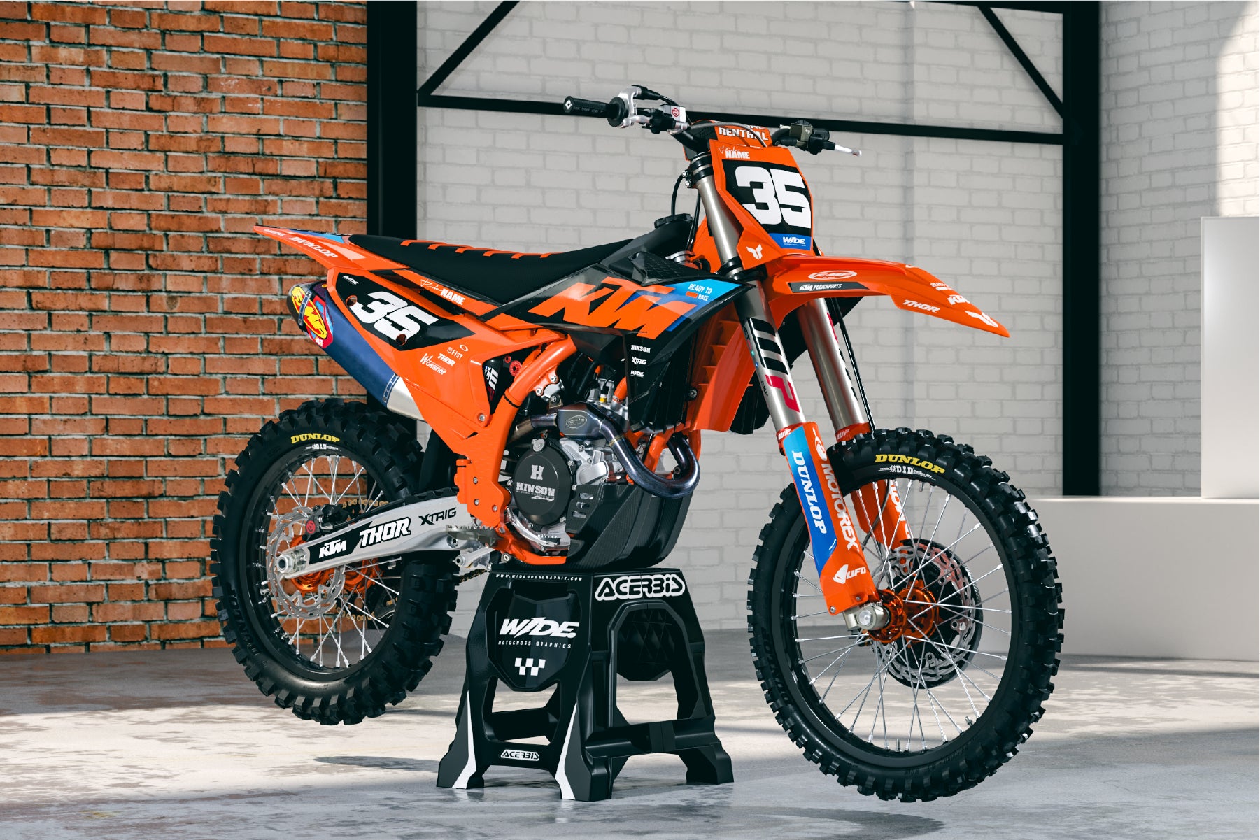 KTM HOLESHOT BLUE - KTM FULL GRAPHICS KIT – WIDEOPENGRAPHIX