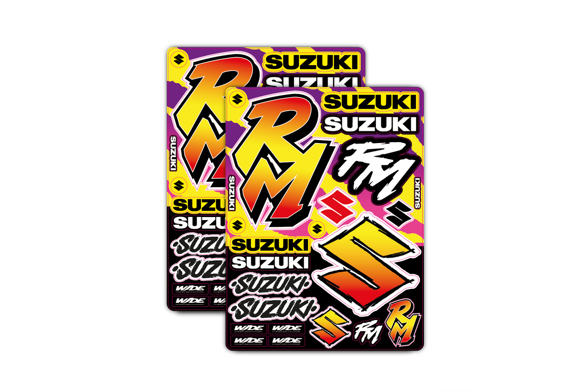 SUZUKI RETRO (PACK) - STICKER SHEET – WIDEOPENGRAPHIX