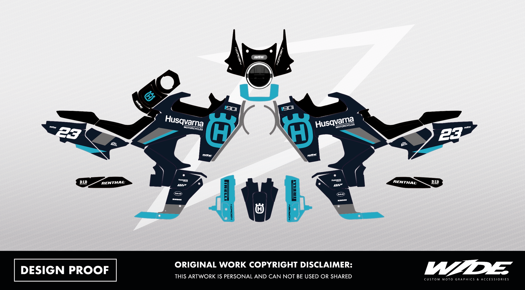 FLOW BLUE - HUSQVARNA NORDEN 901 GRAPHICS KIT – WIDEOPENGRAPHIX