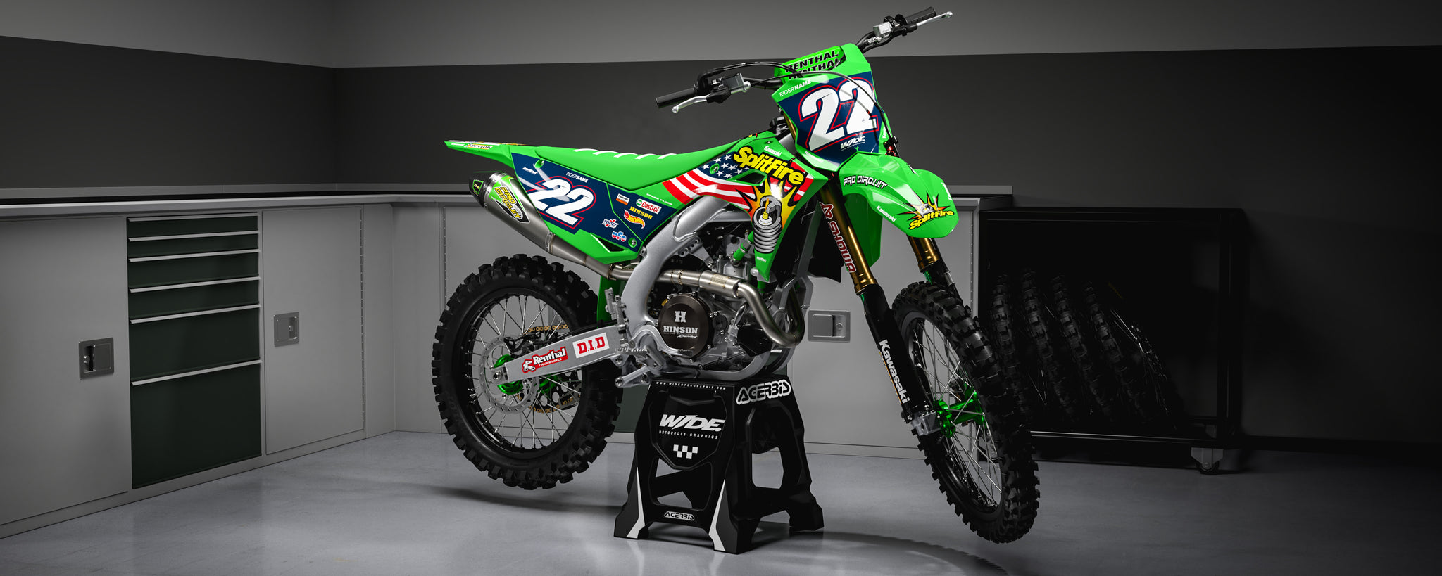 SPLITFIRE AMERICA EDITION - KAWASAKI FULL GRAPHICS KIT