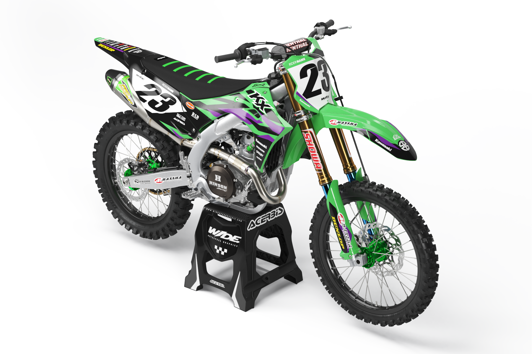 RAZOR GREEN AND PURPLE - KAWASAKI FULL GRAPHICS KIT – WIDEOPENGRAPHIX RAZOR GREEN AND PURPLE - KAWASAKI FULL GRAPHICS KIT – WIDEOPENGRAPHIX