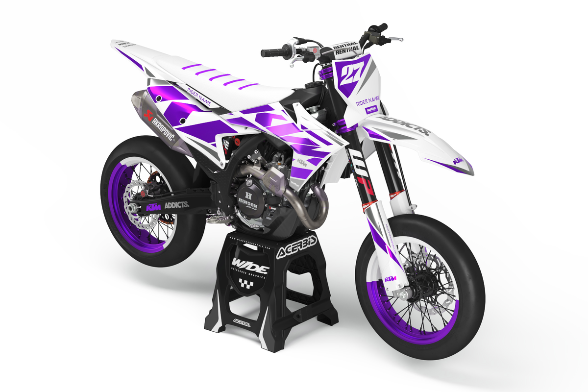 SLITZ PURPLE - KTM SUPERMOTO GRAPHICS KIT – WIDEOPENGRAPHIX