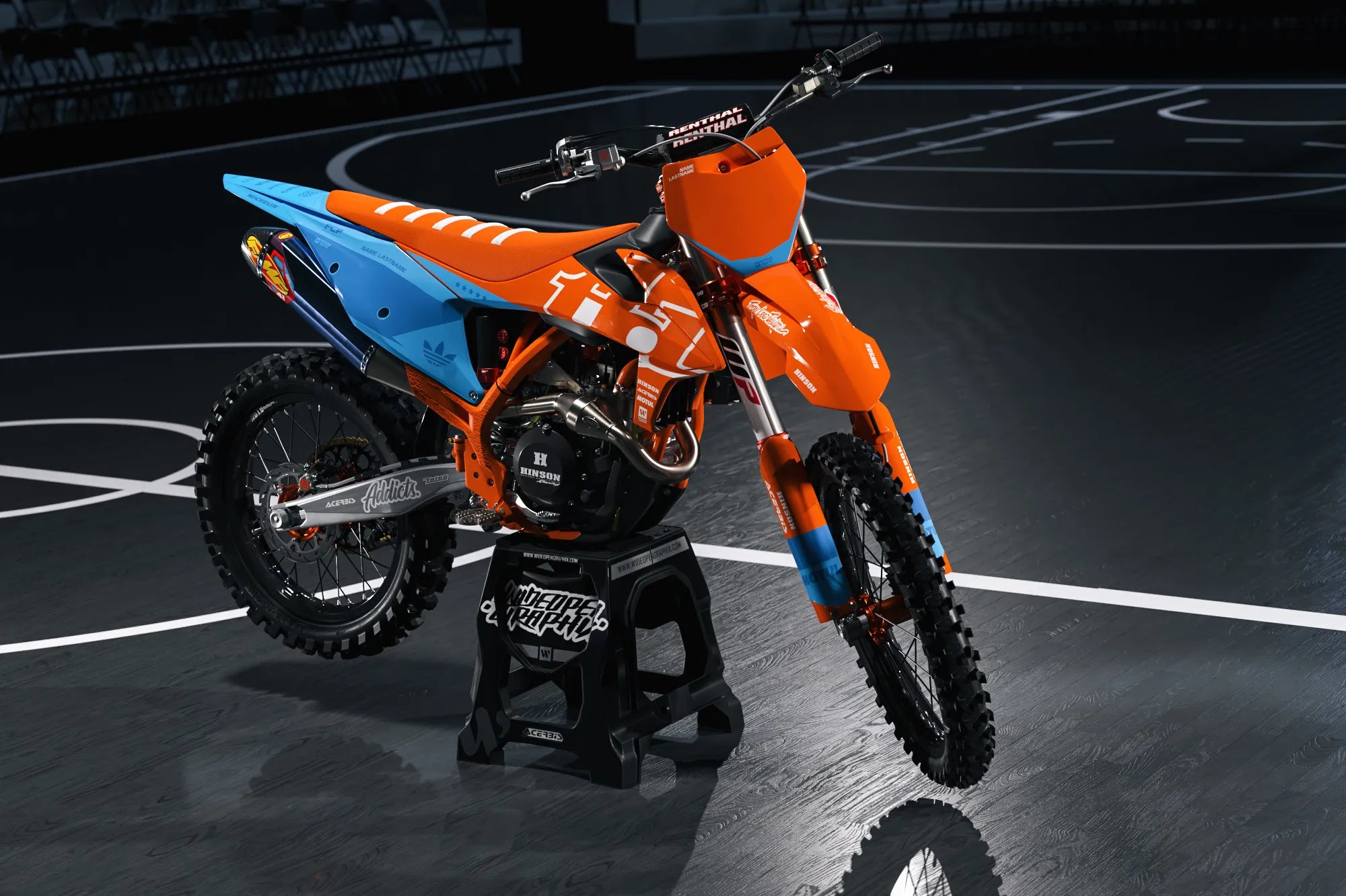 PARALLAX ORANGE/BLUE - KTM FULL GRAPHICS KIT – WIDEOPENGRAPHIX