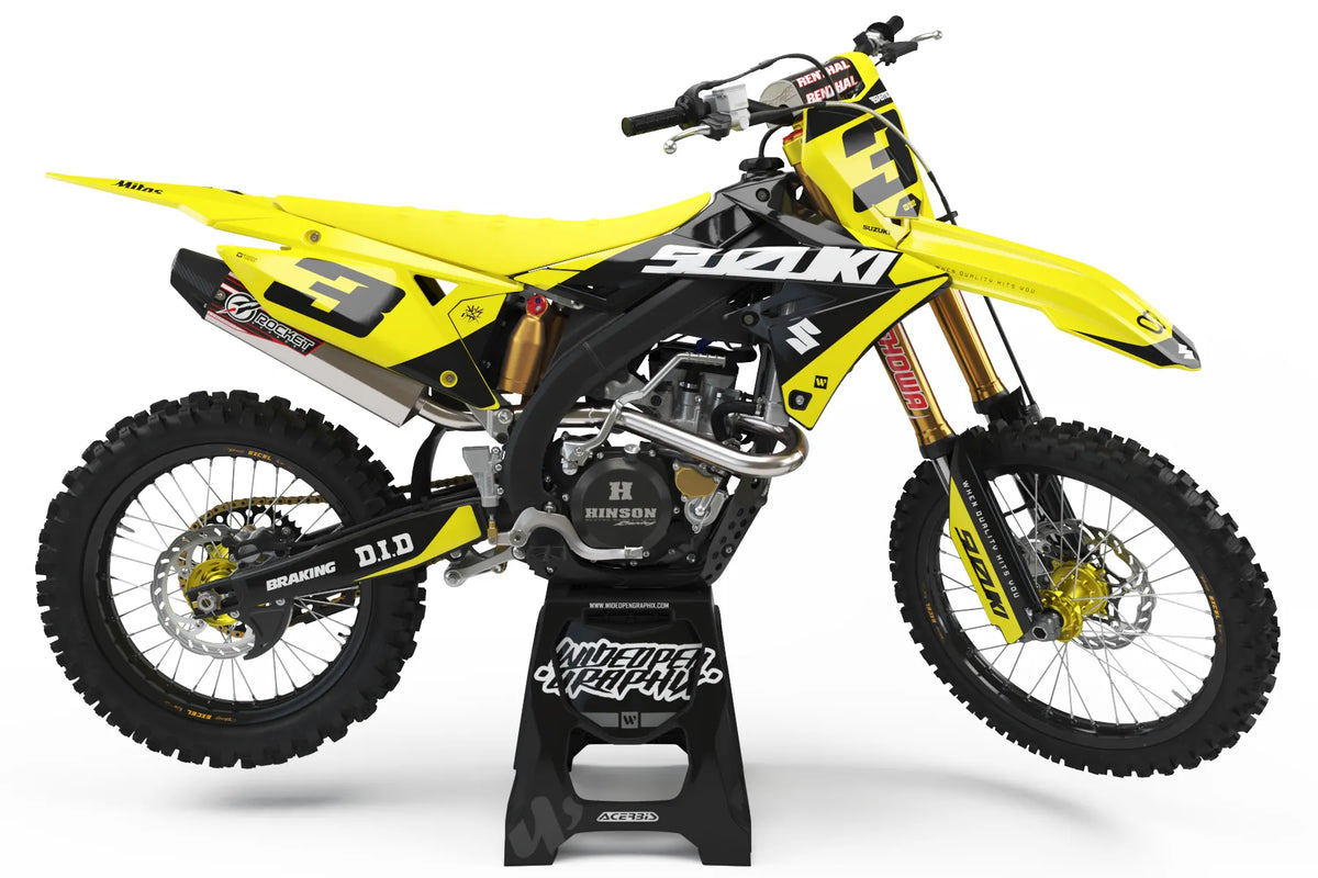 Flo Yellow Graphics VELOCITY YELLOW - SUZUKI FULL GRAPHICS KIT – WIDEOPENGRAPHIX
